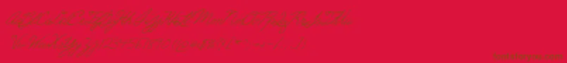 Erics Font – Brown Fonts on Red Background