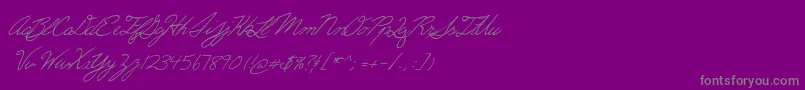 Weitere Informationen zur Erics-Schriftart Erics-Schriftart – Graue Schriften auf violettem Hintergrund