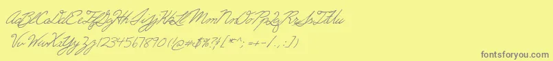 Erics Font – Gray Fonts on Yellow Background