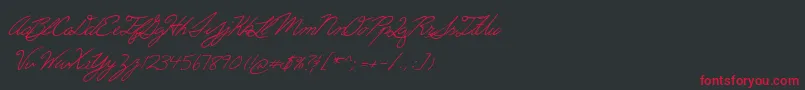 Erics Font – Red Fonts on Black Background