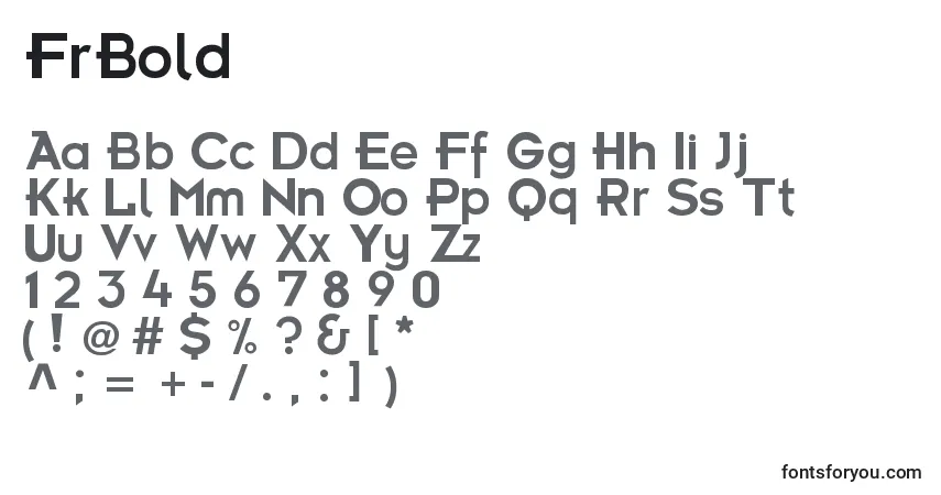 Fuente FrBold - alfabeto, números, caracteres especiales