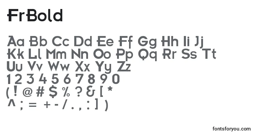 Police FrBold - Alphabet, Chiffres, Caractères Spéciaux