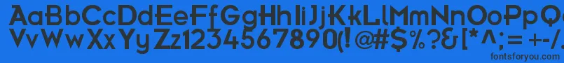 FrBold Font – Black Fonts on Blue Background