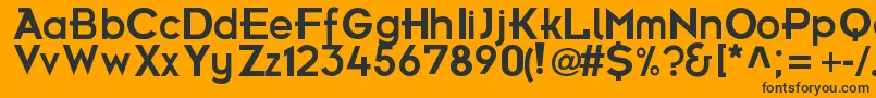 FrBold Font – Black Fonts on Orange Background