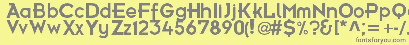 FrBold-Schriftart – Graue Schriften auf gelbem Hintergrund