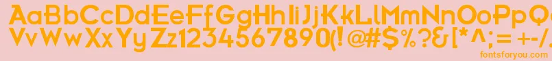 FrBold Font – Orange Fonts on Pink Background