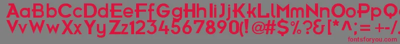 FrBold Font – Red Fonts on Gray Background