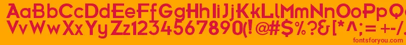 FrBold Font – Red Fonts on Orange Background