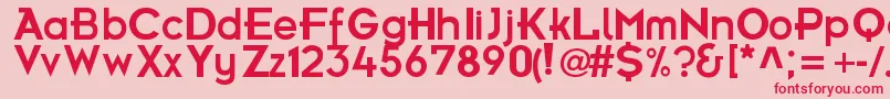 FrBold Font – Red Fonts on Pink Background