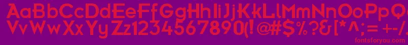 FrBold-fontti – punaiset fontit violetilla taustalla