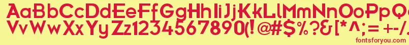 FrBold Font – Red Fonts on Yellow Background