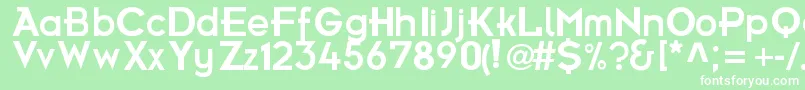 FrBold Font – White Fonts on Green Background