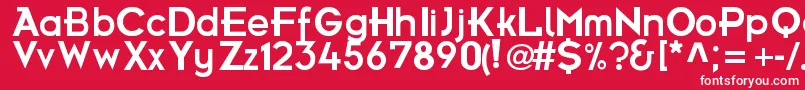 FrBold Font – White Fonts on Red Background