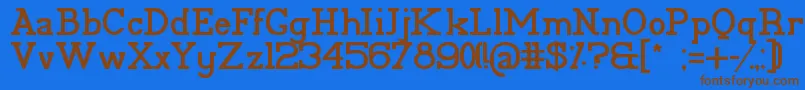 PelidaBold Font – Brown Fonts on Blue Background