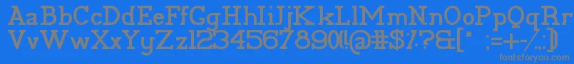 フォントPelidaBold – 青い背景に灰色の文字