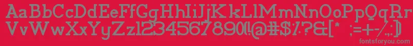PelidaBold Font – Gray Fonts on Red Background