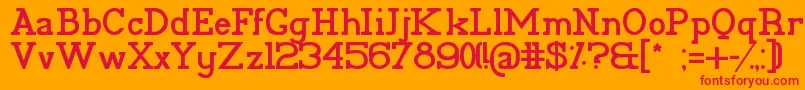 PelidaBold Font – Red Fonts on Orange Background