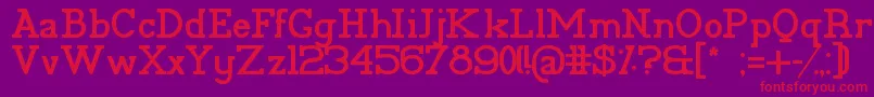 PelidaBold Font – Red Fonts on Purple Background