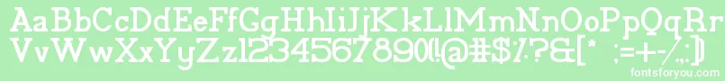 PelidaBold Font – White Fonts on Green Background