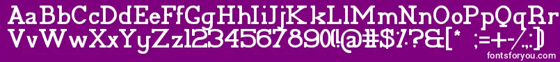 フォントPelidaBold – 紫の背景に白い文字