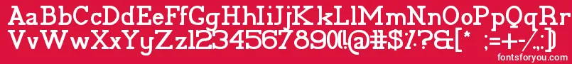 フォントPelidaBold – 赤い背景に白い文字