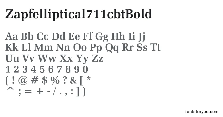 A fonte Zapfelliptical711cbtBold – alfabeto, números, caracteres especiais