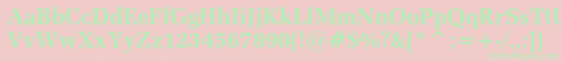 Zapfelliptical711cbtBold Font – Green Fonts on Pink Background