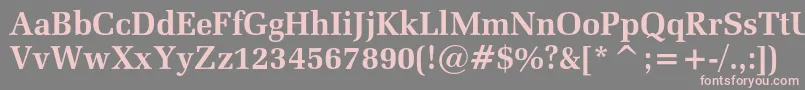 Zapfelliptical711cbtBold Font – Pink Fonts on Gray Background