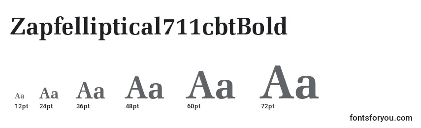 Размеры шрифта Zapfelliptical711cbtBold