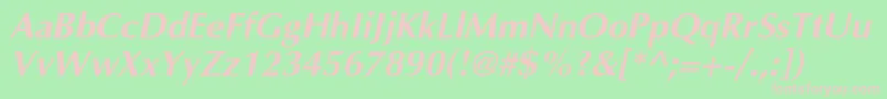 AgopuscBolditalic Font – Pink Fonts on Green Background