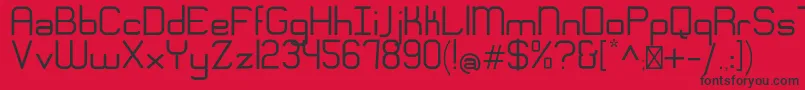 EngadiRegular-Schriftart – Schwarze Schriften auf rotem Hintergrund