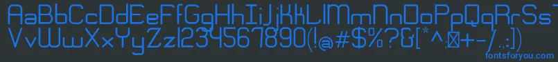 EngadiRegular Font – Blue Fonts on Black Background