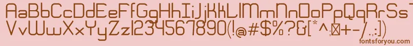 EngadiRegular Font – Brown Fonts on Pink Background