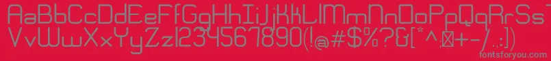 フォントEngadiRegular – 赤い背景に灰色の文字