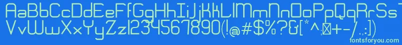 EngadiRegular Font – Green Fonts on Blue Background