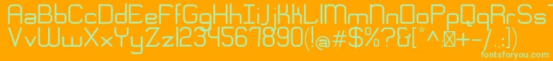EngadiRegular Font – Green Fonts on Orange Background