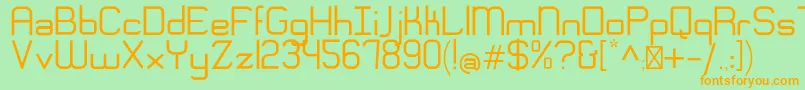 EngadiRegular Font – Orange Fonts on Green Background