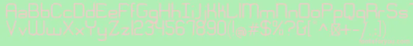 EngadiRegular Font – Pink Fonts on Green Background