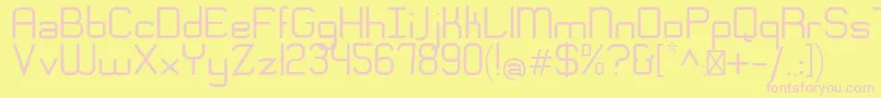 EngadiRegular Font – Pink Fonts on Yellow Background