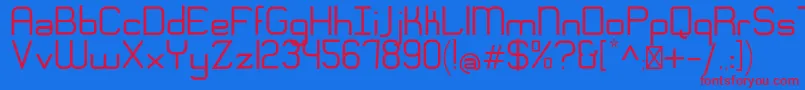 EngadiRegular Font – Red Fonts on Blue Background