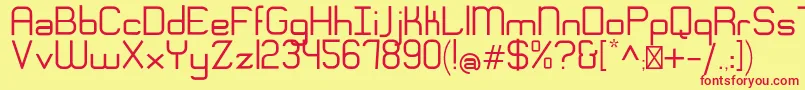 EngadiRegular Font – Red Fonts on Yellow Background