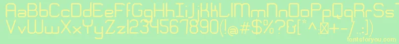 EngadiRegular Font – Yellow Fonts on Green Background