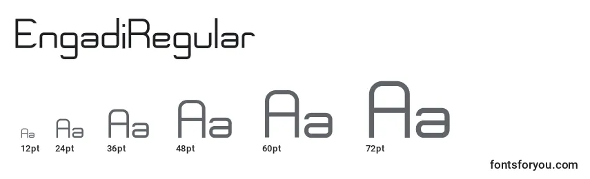 Размеры шрифта EngadiRegular
