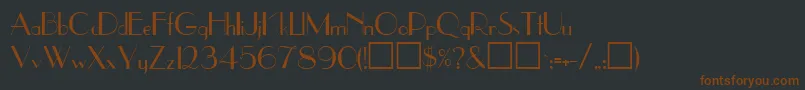 UpperEastsideRegular Font – Brown Fonts on Black Background