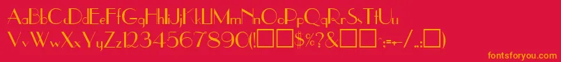 fuente UpperEastsideRegular – Fuentes Naranjas Sobre Fondo Rojo