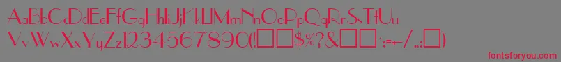 UpperEastsideRegular Font – Red Fonts on Gray Background