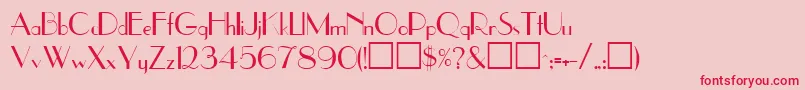 UpperEastsideRegular Font – Red Fonts on Pink Background