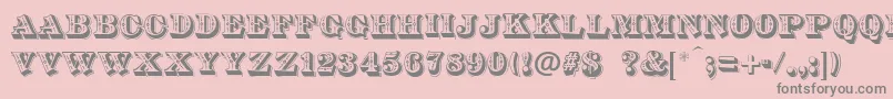 DsDiamondInlay Font – Gray Fonts on Pink Background