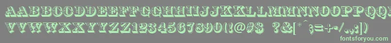 DsDiamondInlay Font – Green Fonts on Gray Background