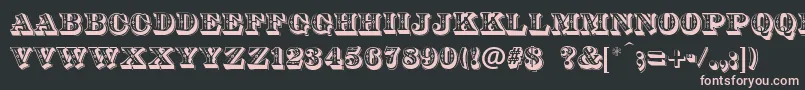 DsDiamondInlay Font – Pink Fonts on Black Background